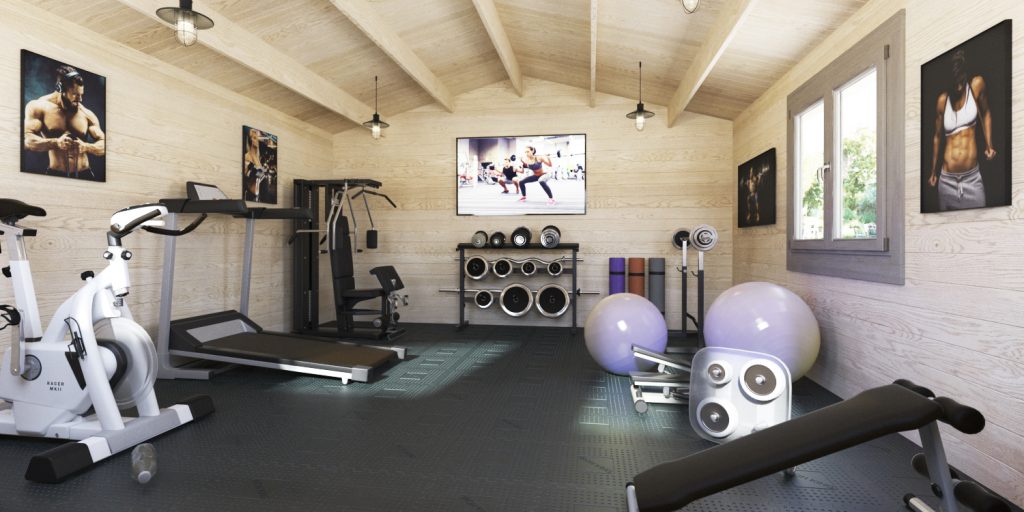 Hampshire cabin used a home gymnasium