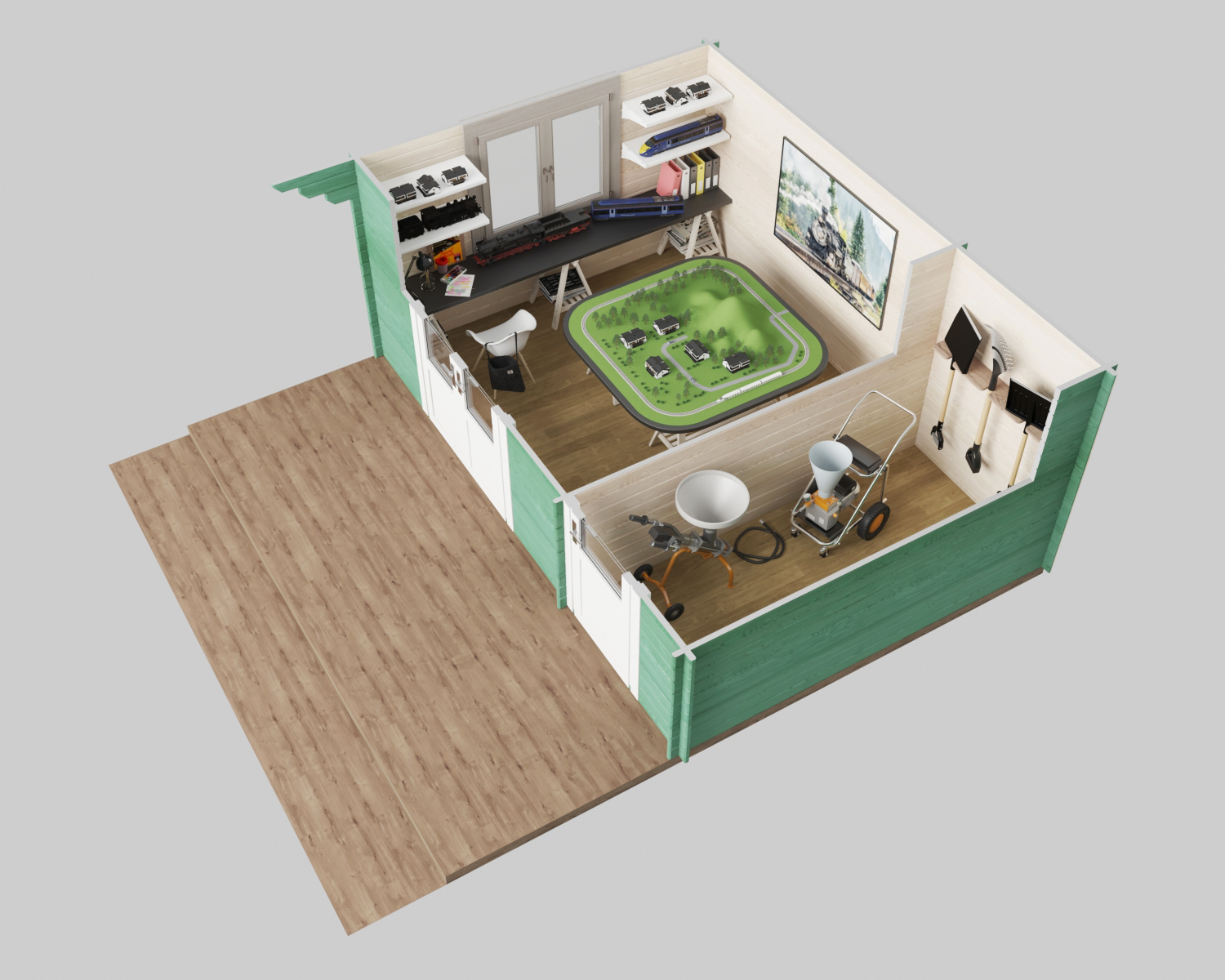 Devon Cabin 3D plan